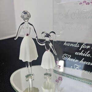 Glass Baron "Mother And Child" Handcrafted Glass Figurines/Mother Daughter Gift